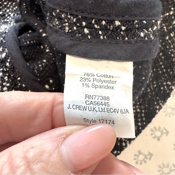 J. Crew Navy Blue and White Micro Tweed Sweater Jacket Size Medium - Picture 7 of 7